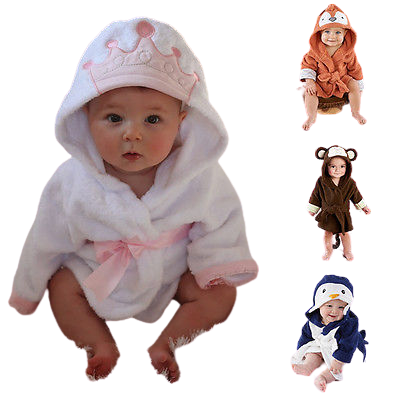 Conjunto De Toalhas De Banho Com Capuz De Bebê Dos Desenhos Animados - TaylorKids