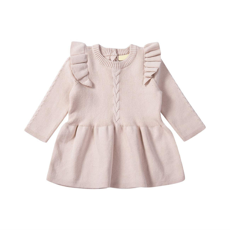Vestido De Malha Manga Comprida Para Bebê Recém-Nascido - TaylorKids