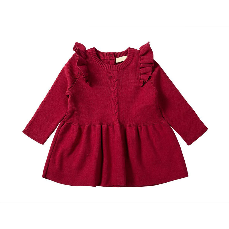 Vestido De Malha Manga Comprida Para Bebê Recém-Nascido - TaylorKids