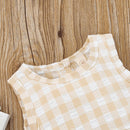 Macacão Xadrez Gola Redonda - TaylorKids