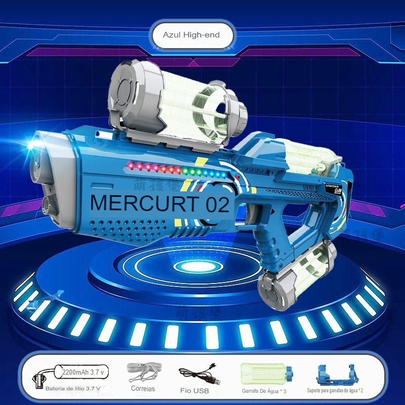 Pistola De Água Elétrica Automática Com Luz recarregável - TaylorKids